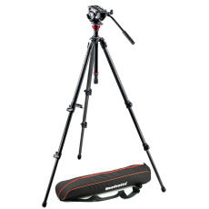 Manfrotto MVH500AH,755CX3 500 fluid video head & 755CX3 CF single leg tripod