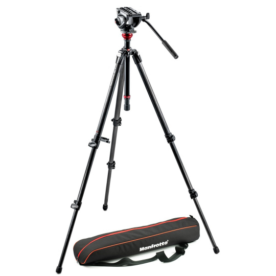 Manfrotto MVH500AH,755CX3 500 fluid video head & 755CX3 CF single leg tripod