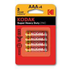 Kodak AAA baterie Heavy Duty zinko-chloridová, 4 ks