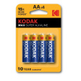 Kodak AA baterie MAX alkalická, 4 ks